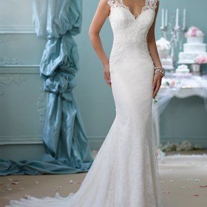 Mon Cheri Wedding Dress 116132 Size 8 Ivory NWT